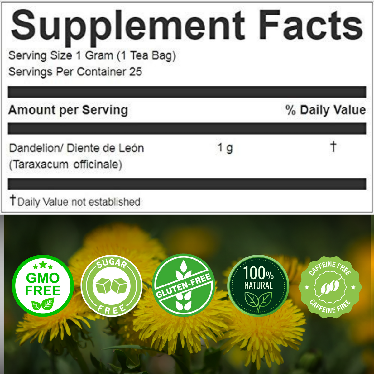 Dandelion Root Tea - Diente de Leon Te