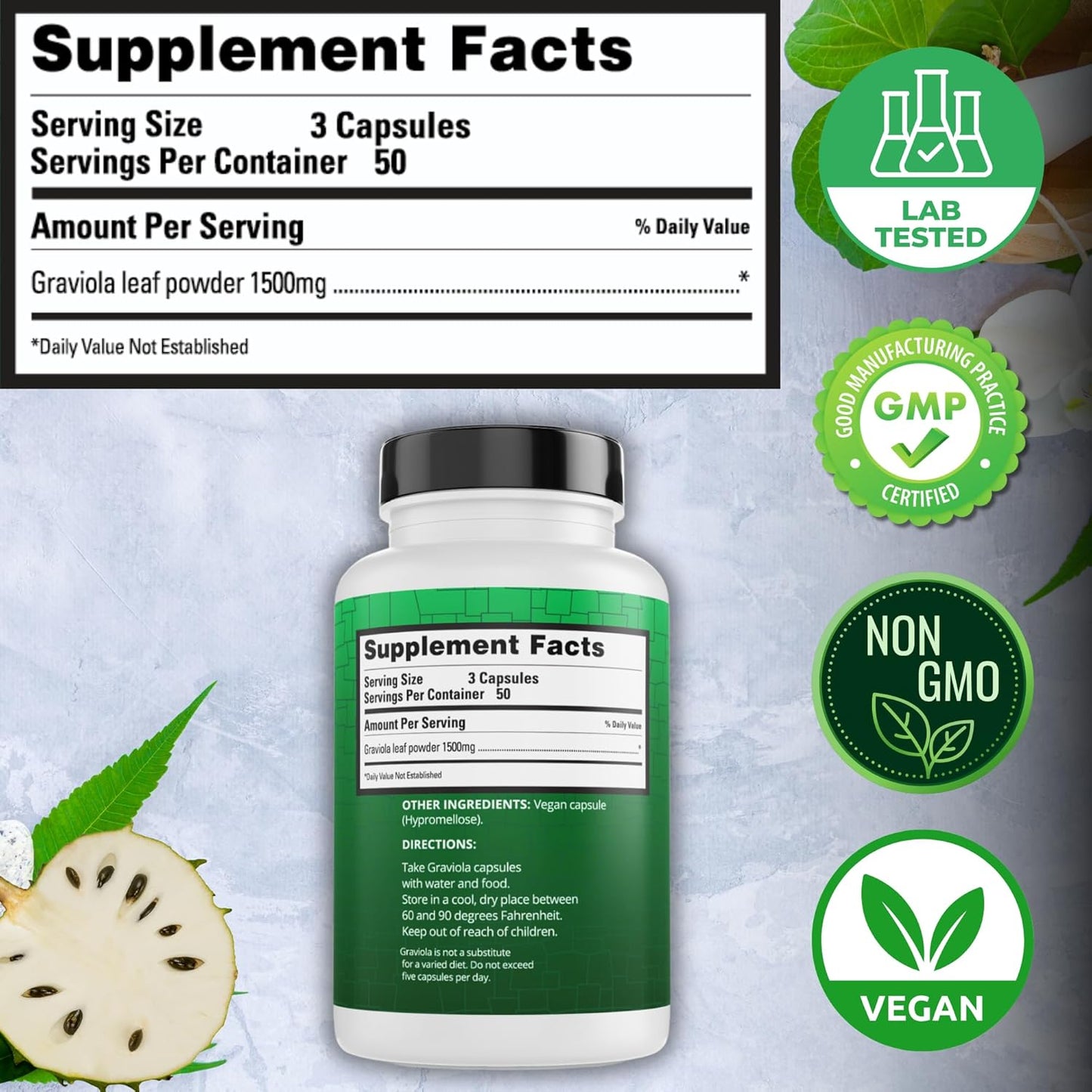 Graviola (Soursop) Capsules — Herbal Wellness Supplement