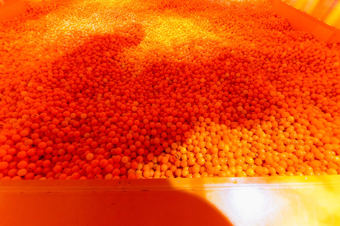 Small orange-red seeds, similar to annatto (achiote) seeds