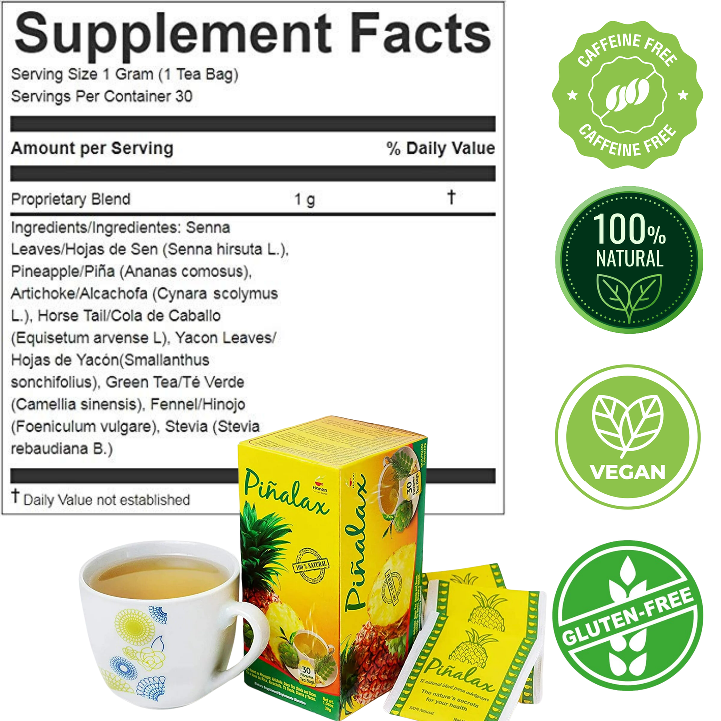 Piñalax Tea Bags - Weight Loss Tea