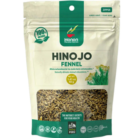 Hanan Peruvian Secrets Hinojo 100% Natural Fennel1.41oz / 40g - Naturally Aids in Fighting Stomach Discomfort and Seasonal Allergies