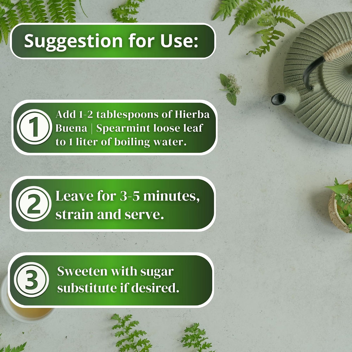 Spearmint Tea Loose Leaf (Hierba Buena)