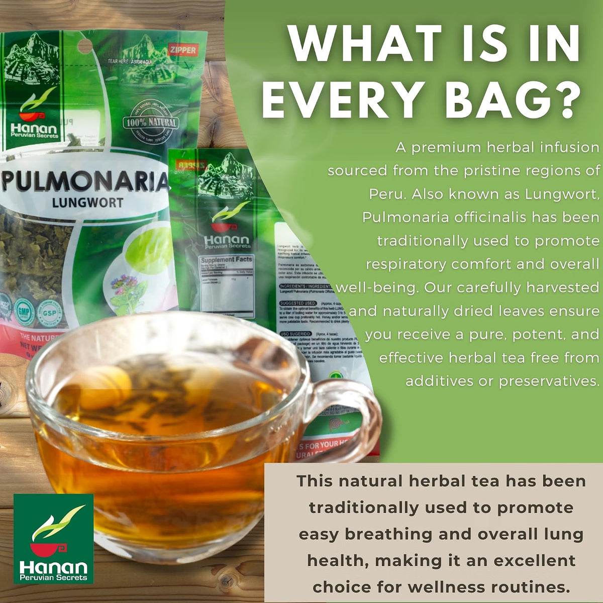 Te de Pulmonaria (Lungwort) Loose Leaf Herbal Tea from Peru | 50g