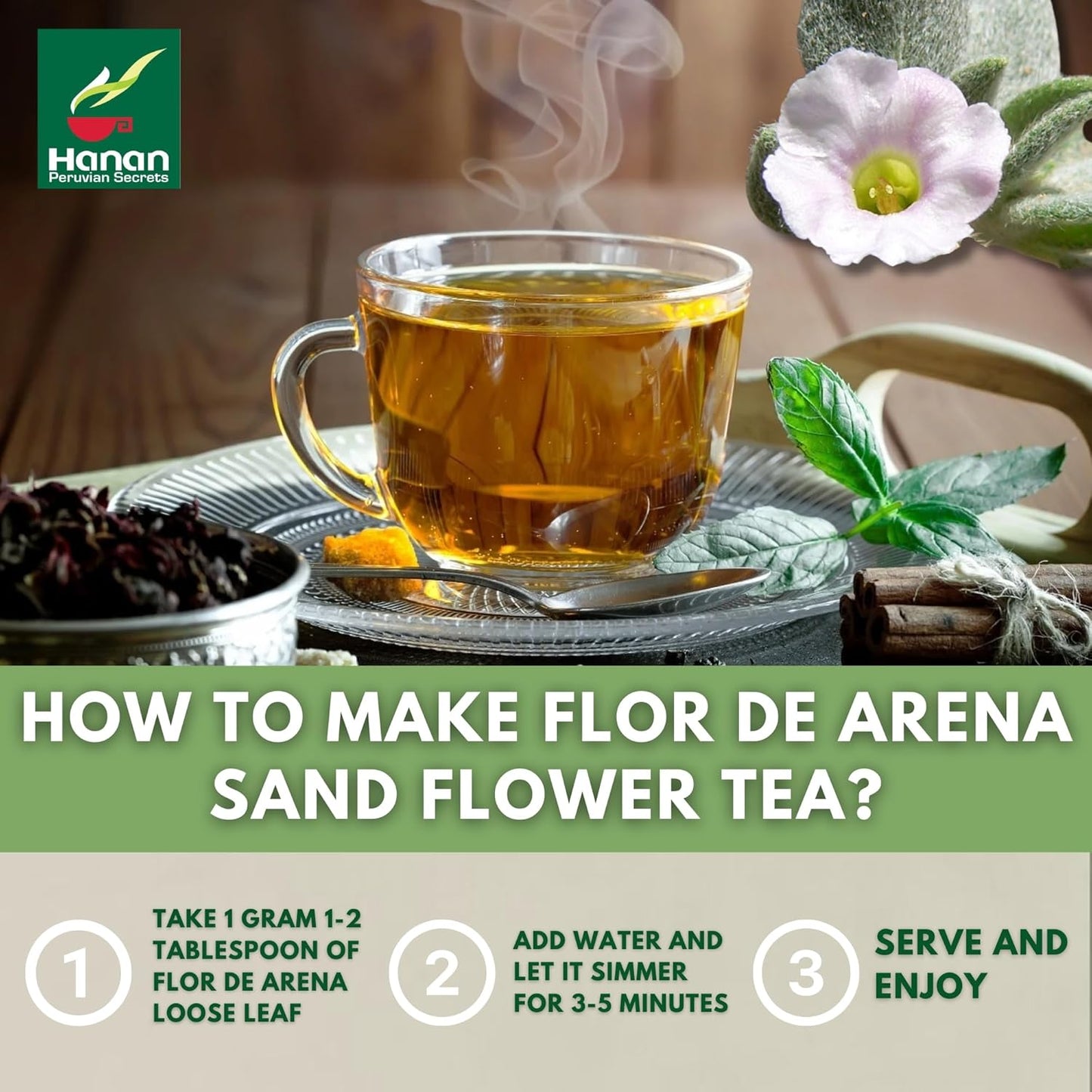 Flor de Arena Te (Tiquilia-Indian) - Sandy Flower Tea