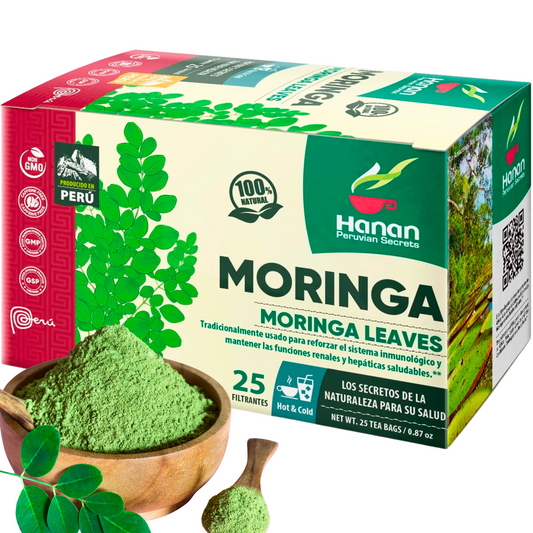 Hanan Moringa Tea Bags — Energy & Immunity Superfood | 25 Caffeine-Free Tea Bags
