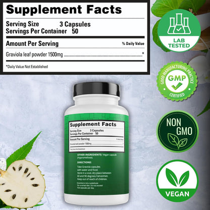 Graviola (Soursop) Capsules — Herbal Wellness Supplement